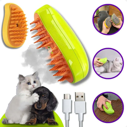 Cepillo a Vapor para tu Mascota 3 en 1