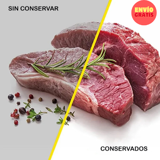 Selladora de Alimentos al Vacío (10 Bolsas Reutilizables Gratis)